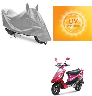 MOTOWORLD Waterproof Two Wheeler Cover for TVS(Scooty Pep+, Grey)