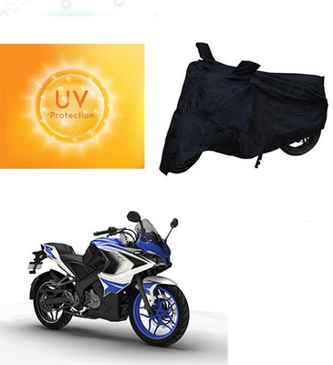 RPSENTTERPR Waterproof Two Wheeler Cover for Bajaj(Pulsar RS 200, Black)