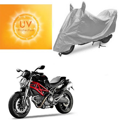 saanvi Waterproof Two Wheeler Cover for Ducati(Monster 796 S2R, Silver)