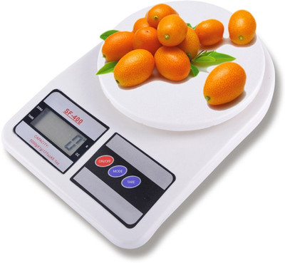 Gentle e kart ® Digital Electronic 10 Kg Weight Scale Machine LCD Kitchen Weighing Scale(White)