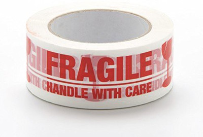 Elitex Fragile Handle with Care Roll Cello Tape (Manual)(White)