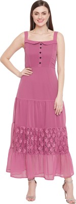 HELLO DESIGN Women Maxi Pink Dress