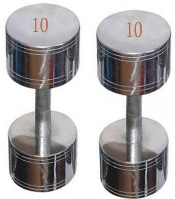 HACKERX Steel Dumbbell 10 KG X 2 (Total Weight 20KG) Fixed Weight Dumbbell(20 kg)