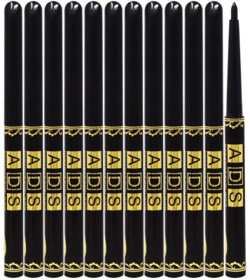 ads Perfect Waterproof Eyeliner Pencil (Pack of 12pcs) 4 g(Black)