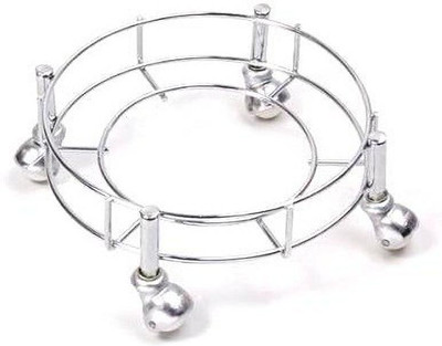 Shengshou Stainless Steel LPG Gas Cylinder Trolley with Wheels for Home Made In India Gas Cylinder Trolley(Steel)