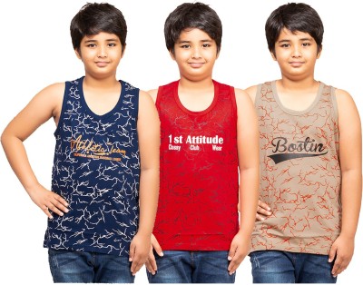 Jingo Vest For Boys Cotton Blend(Multicolor, Pack of 3)