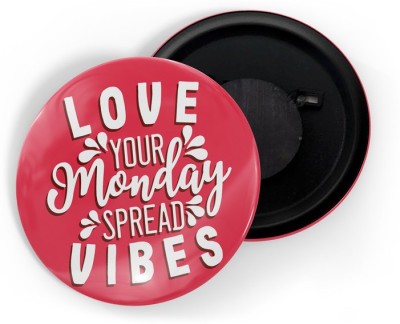 dhcrafts Love Your Monday Spread Vibes Pack of 1 Fridge Magnet Pack of 1(Red)