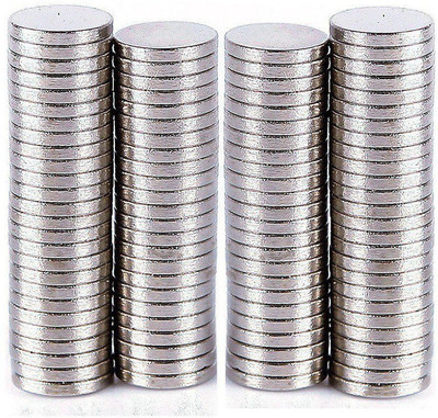 ART IFACT 100 Pieces of 6mm x 1.5mm Neodymium Magnets - N52 Disc / Cylindrical magnets - Rare Earth NdfeB Fridge Magnet, Multipurpose Office Magnets, Magnetic Paper Holder Pack of 100(Silver)
