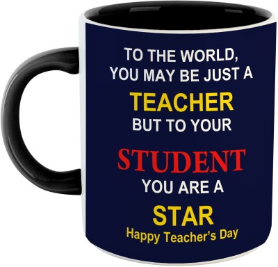 ARTBUG Teacher's Day Coffee Best Gift for Teacher's Mentor's Ceramic Coffee Ceramic Coffee Mug(350 ml)