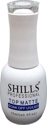 Shills Professional Top Matte Soak Off UV LED Gel Polish Clear