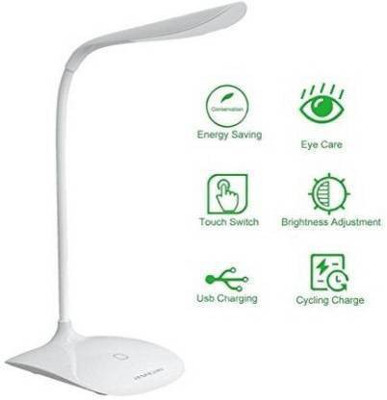 AJ HUB Table Desk Lamp Led Light Study Lamp(30 cm, Multicolor, White)