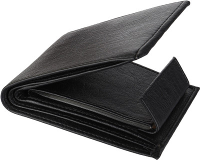 Wildedge Men Casual Black Artificial Leather Wallet(7 Card Slots)