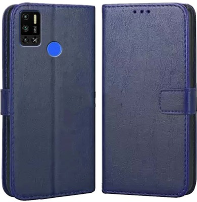 Trap Flip Cover for Tecno Spark 6 Air(Blue, Cases with Holder, Pack of: 1)