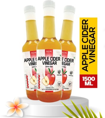 NutroVally apple cider vinegar for weight loss with Mother of Vinegar(3 x 500 ml)