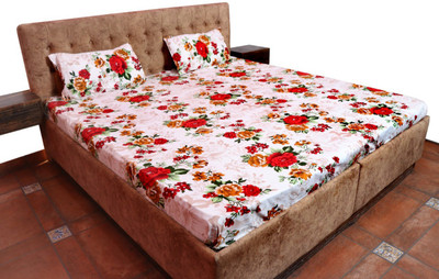 The Decorators 152 TC Cotton King Printed Flat Bedsheet(Pack of 1, Multicolor)