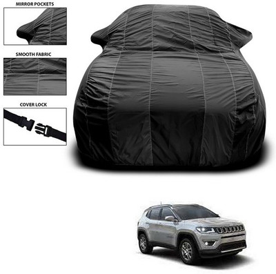 ANTHUB Car Cover For Jeep Compass (With Mirror Pockets)(Black)