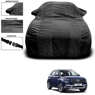 ANTHUB Car Cover For Hyundai Venue (With Mirror Pockets)(Black)
