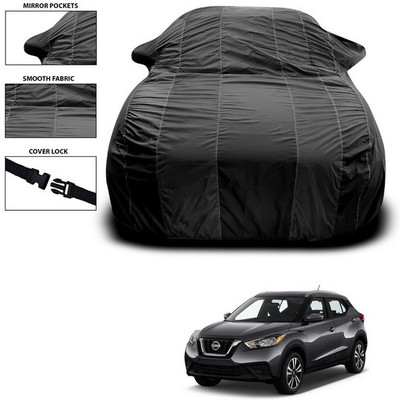 SEBONGO Car Cover For Nissan Kicks (With Mirror Pockets)(Black)