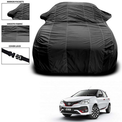 ANTHUB Car Cover For Toyota Etios Liva (With Mirror Pockets)(Black)