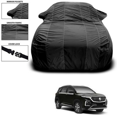 SEBONGO Car Cover For MG Hector (With Mirror Pockets)(Black)
