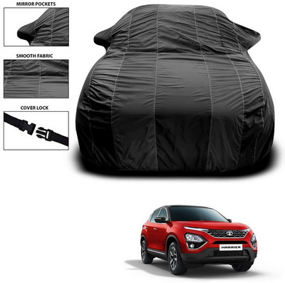 SEBONGO Car Cover For Tata Harrier (With Mirror Pockets)(Black)