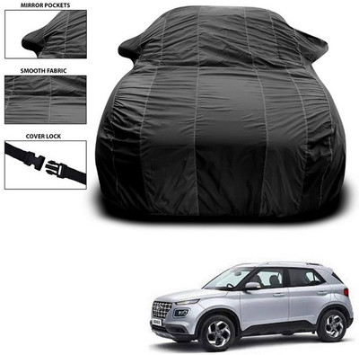 ANTHUB Car Cover For Hyundai Venue (With Mirror Pockets)(Black)
