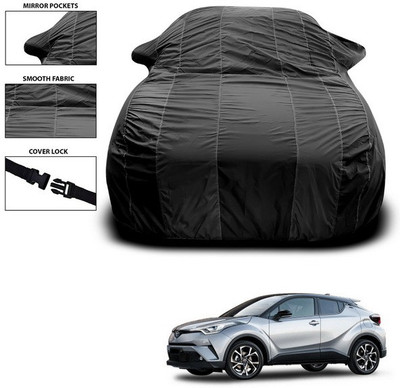 ANTHUB Car Cover For Toyota Universal For Car (With Mirror Pockets)(Black)