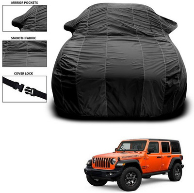 SEBONGO Car Cover For Jeep Wrangler (With Mirror Pockets)(Black)