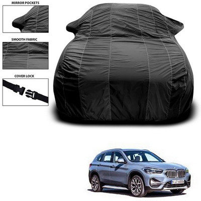 SEBONGO Car Cover For BMW X1 (With Mirror Pockets)(Black)