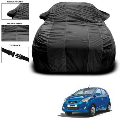 ANTHUB Car Cover For Hyundai Eon (With Mirror Pockets)(Black)
