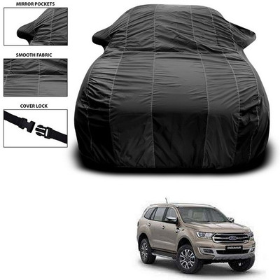 ANTHUB Car Cover For Ford Endeavour (With Mirror Pockets)(Black)