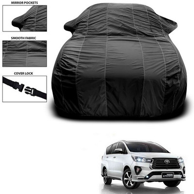 ANTHUB Car Cover For Toyota Innova Crysta Facelift (With Mirror Pockets)(Black)
