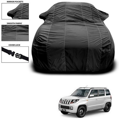 ANTHUB Car Cover For Mahindra TUV300 (With Mirror Pockets)(Black)