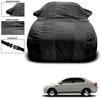 ANTHUB Car Cover For Ford Fiesta Old (With Mirror Pockets)(Black)