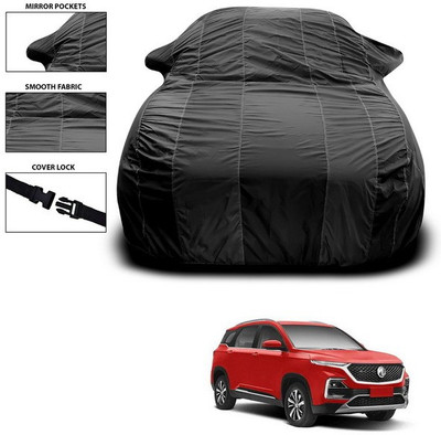SEBONGO Car Cover For MG Hector (With Mirror Pockets)(Black)