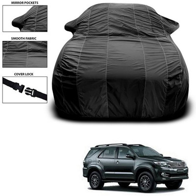 ANTHUB Car Cover For Toyota Fortuner Old (With Mirror Pockets)(Black)