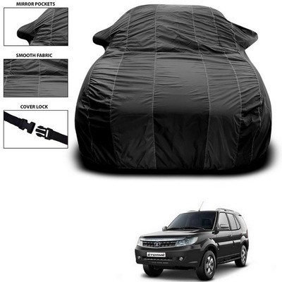 SEBONGO Car Cover For Tata Safari Storme (With Mirror Pockets)(Black)