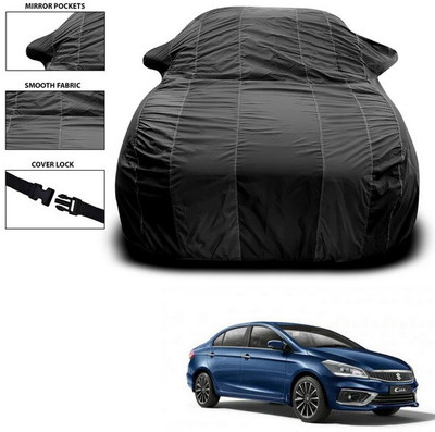 ANTHUB Car Cover For Maruti Suzuki Ciaz (With Mirror Pockets)(Black)