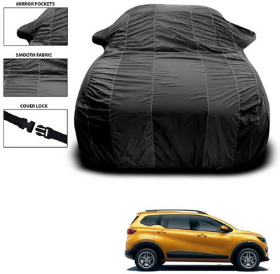 ANTHUB Car Cover For Renault Triber (With Mirror Pockets)(Black)