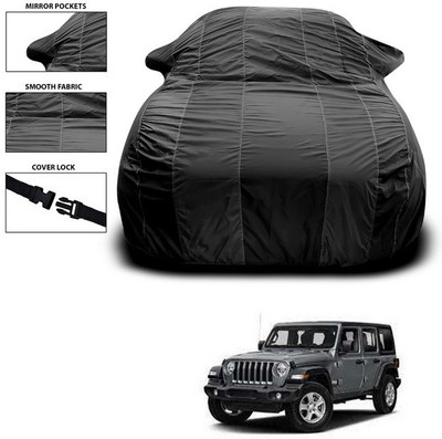 SEBONGO Car Cover For Jeep Wrangler (With Mirror Pockets)(Black)