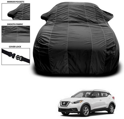 SEBONGO Car Cover For Nissan Kicks (With Mirror Pockets)(Black)