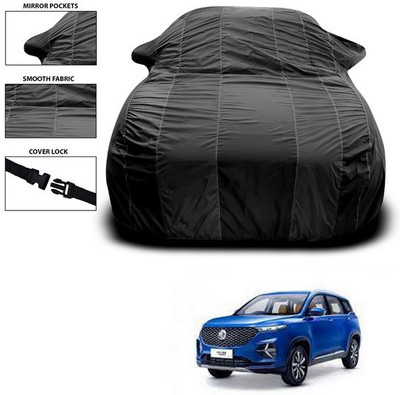 SEBONGO Car Cover For MG Hector (With Mirror Pockets)(Black)