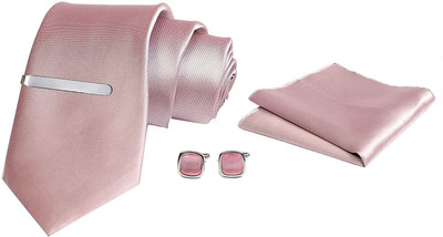 AXLON Satin Tie & Cufflink(Pink)