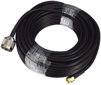 Netboon Digital Coax Audio Cable 18 m RF Cable LMR 400(Compatible with Switch, bridge, repeater and many more., Black)
