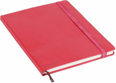 Jhingalala PU Leather Finish Hard Bound A5 Size Executive Diary Notebook with Elastic Closure A5 Notebook Ruled 176 Pages(Red)