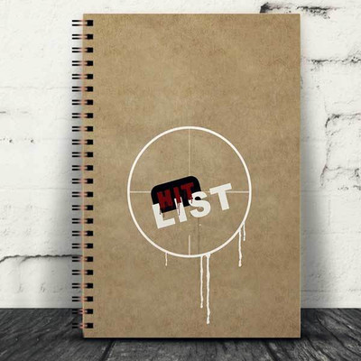 Jhingalala Wirebound Plain Notebook For Personal and Office stationery Diary with Hit List Printed Cover A5 Note Book Unruled 160 Pages(Brown)