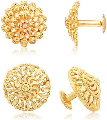 VIGHNAHARTA Traditional South Culture Gold Plated Stud Earring Combo set ( Pack of- 2 Pair Earrings) Alloy Stud Earring