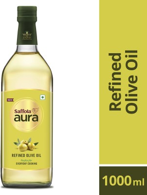 Saffola Aura Refined Olive Olive Oil Plastic Bottle  (1 L)