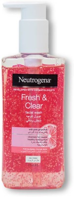 NEUTROGENA Visibly Pink Grapefruit Facial Wash For Blemish Prone Skin 200 ml made in France Face Wash(200 g)