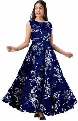 Shree Disha Anarkali Gown(Dark Blue)